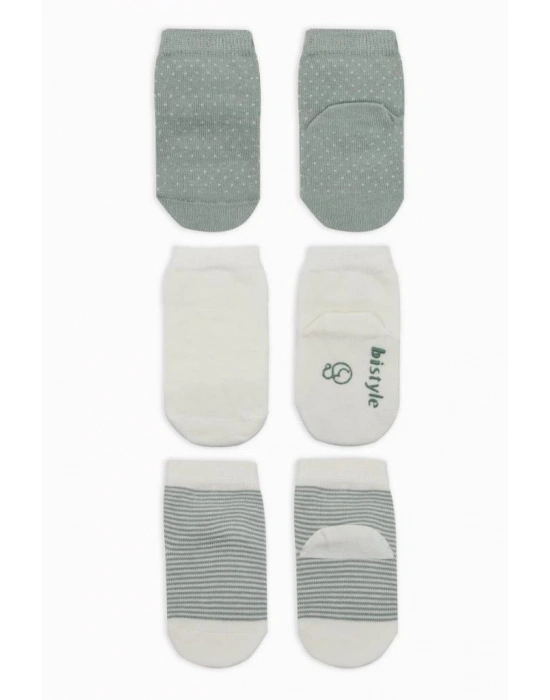 ®  Puanlı Kaymaz Penye Soket Çorap 3Lü BS10108 Nil (ADET FİYATIDIR)