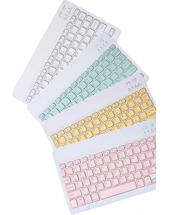 ® Bluetooh Wıreless Keyboard Siyah Q Klavye İOS Ipad Android Windows Uyumlu