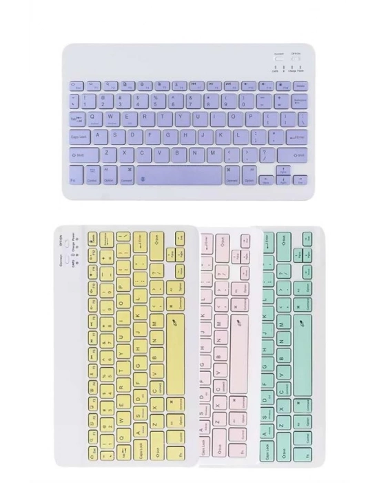 ® Bluetooh Wıreless Keyboard Siyah Q Klavye İOS Ipad Android Windows Uyumlu