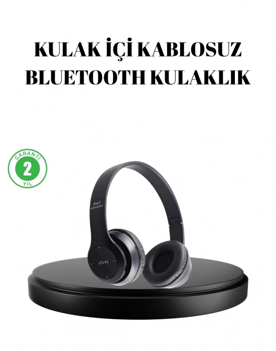 ® Bluetooth 5.0 Kablosuz Kulaklık – Extra Bass, TF Kart Desteği, 3.5mm AUX Girişli
