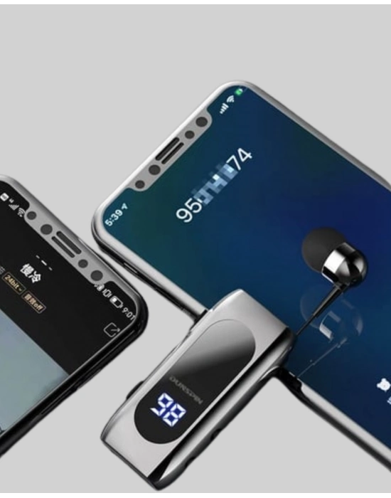 ® Bluetooth 5.2 Klipsli Kablosuz Kulaklık – Dijital Ekran & Titreşimli Uyarı