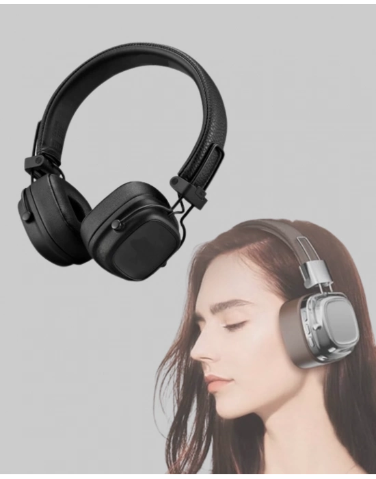 ® Bluetooth Kablosuz Kulak Üstü Kulaklık Katlanabilir Konforlu ve Şık Tasarımlı