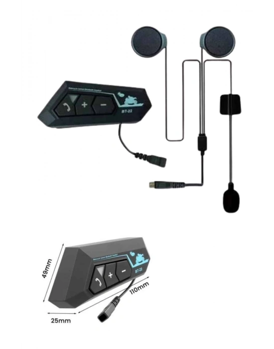 Bluetooth Kask Kulaklığı Intercom 5.0 Bluetooth Android ve İOS Uyumlu