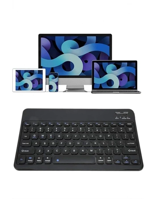 ® Bluetooth Şarj Edilebilir Mini Q Klavye Kablosuz Taşınabilir