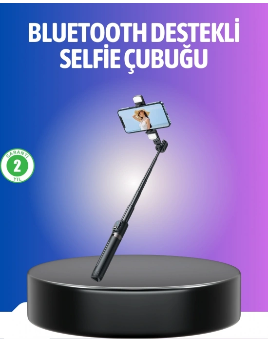 ® Bluetooth Selfie Çubuğu – Uzaktan Kumandalı