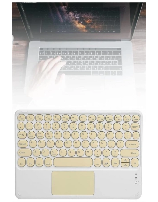 ® Bluetooth Touchpad Klavye 10.9 inch Kablosuz Wifi Q Klavye Slim