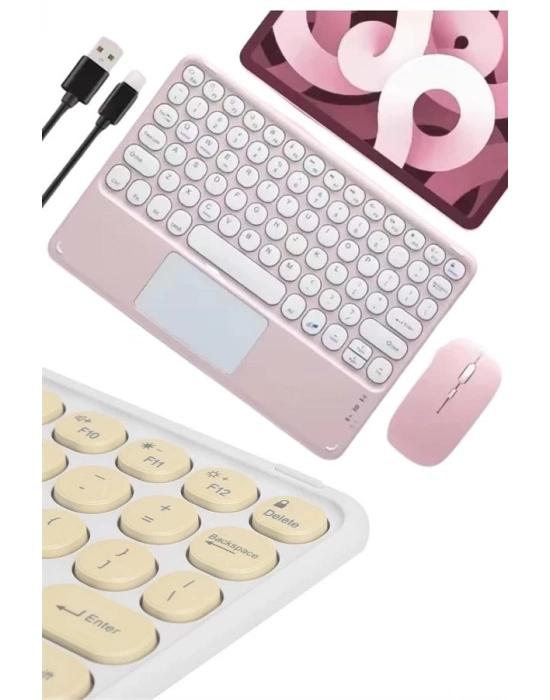 ® Bluetooth Touchpad Klavye 10.9 inch Kablosuz Wifi Q Klavye Slim