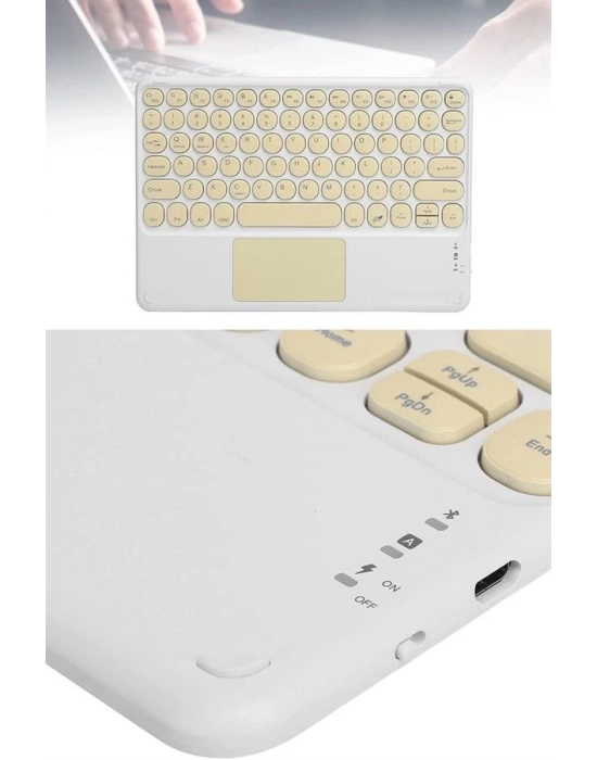® Bluetooth Touchpad Klavye 10.9 inch Kablosuz Wifi Q Klavye Slim