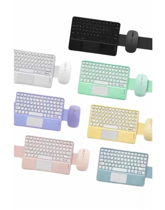 ® Bluetooth Touchpad Klavye Ultra İnce Taşınabilir Q Klavye