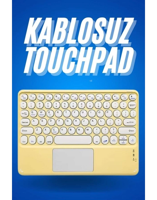 ® Bluetooth Touchpad Klavye Ultra İnce Taşınabilir Q Klavye