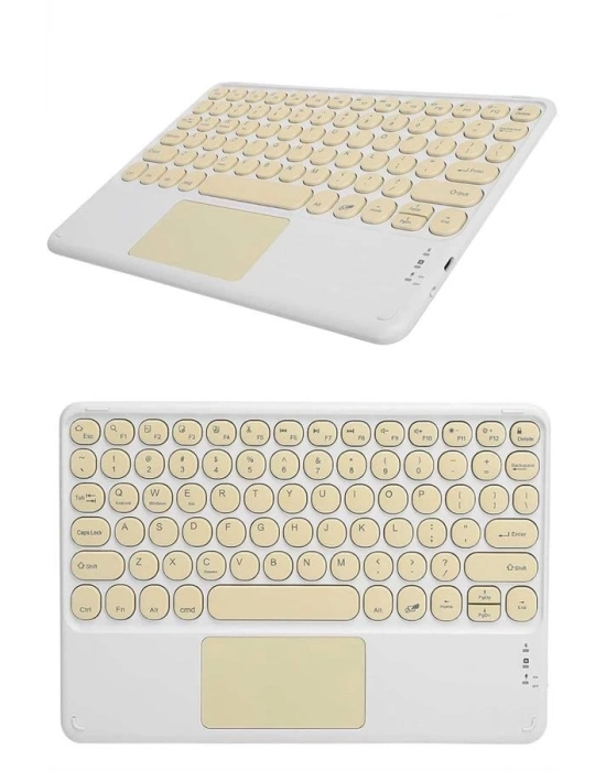 ® Bluetooth Touchpad Klavye Ultra İnce Taşınabilir Q Klavye