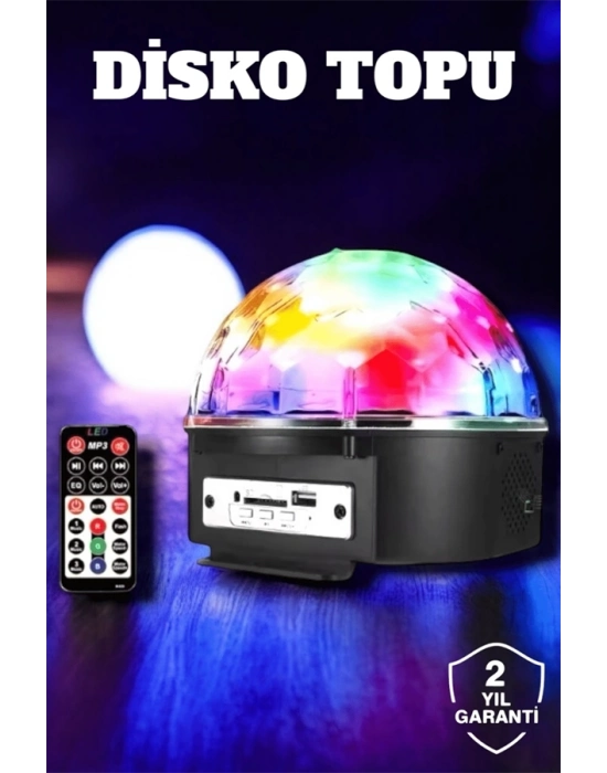 ® Bluetooth ve Uzaktan Kumandalı Çok Renkli Masaüstü Disko Topu