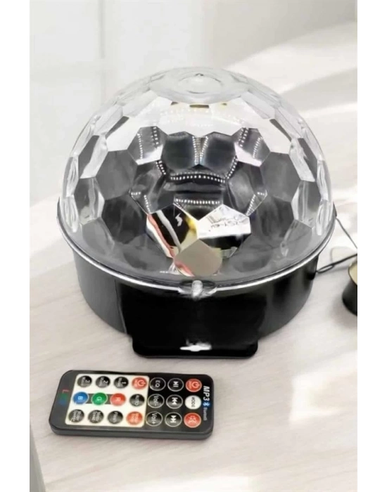 ® Bluetooth ve Uzaktan Kumandalı Çok Renkli Masaüstü Disko Topu