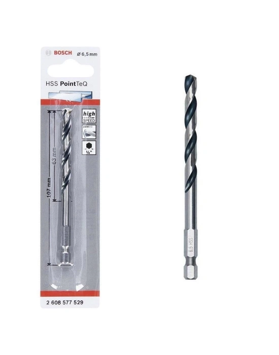 ® Bosch Pointteq Altıgen Şaftlı Hss Matkap Ucu 6,5 mm