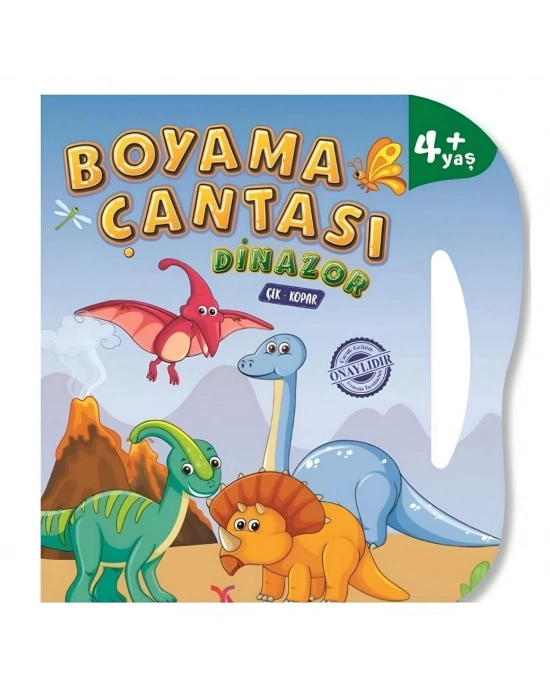 ® Boyama Çantası Çek Kopar Boyama Kitabı Dinozor