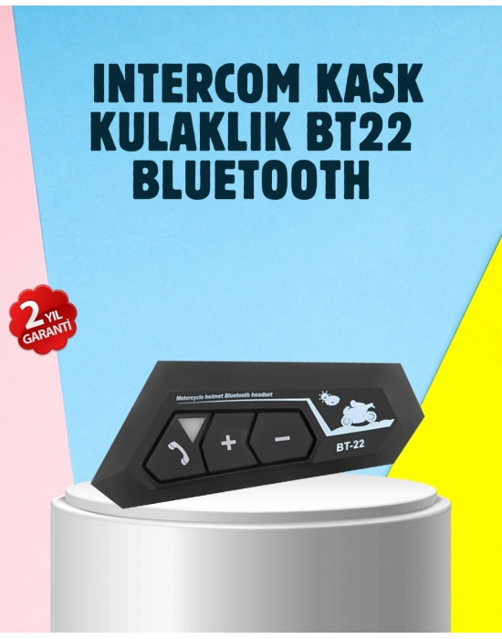 ® BT22 Motosiklet Kask İçi Bluetooth Kulaklık İnterkom Destekli
