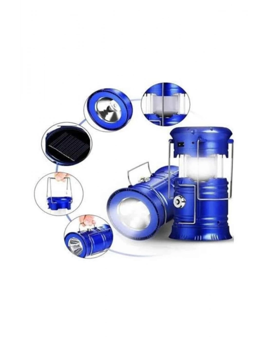 ® Büyük Boy Güneş Enerjili Kamp Feneri Işıldak Lamba USB Şarjlı