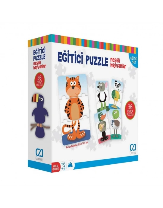 ® CA.5028 CA Games Eğitici Puzzle Neşeli Hayvanlar