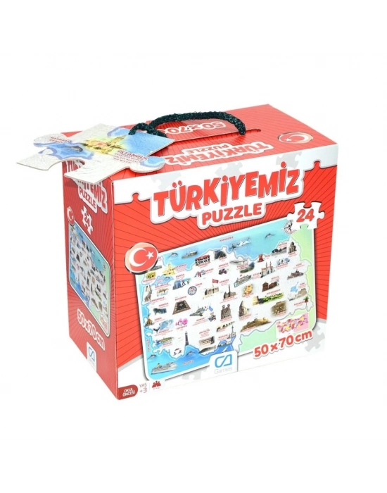 ® Türkiyemiz 24 Parça Yer Puzzle