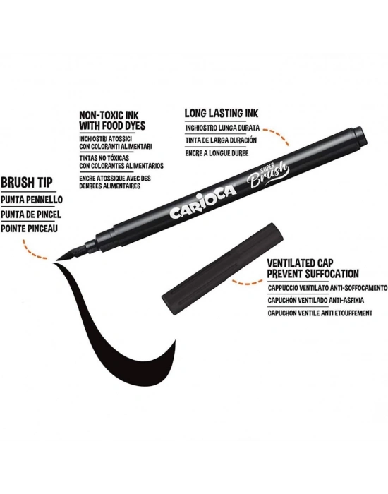 ® Keçeli Boya Süper Brush Fırça Uçlu 10lu 42937