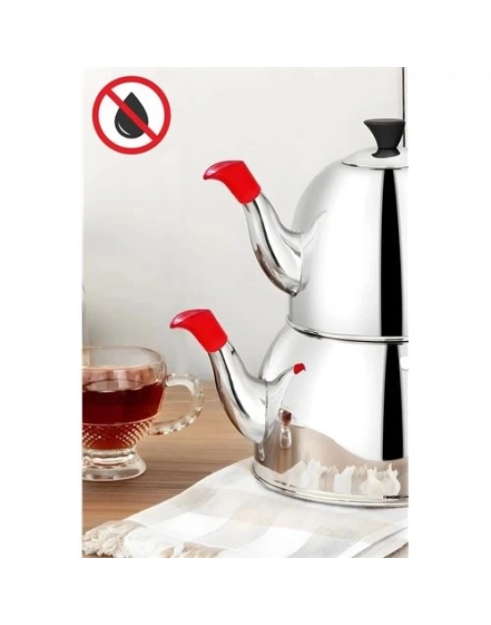 2li Sızdırmaz Silikon Çaydanlık Ucu Aparatı - Damlatma Önleyici Akıllı Emzik Başlığı - Isıya Dayanıklı