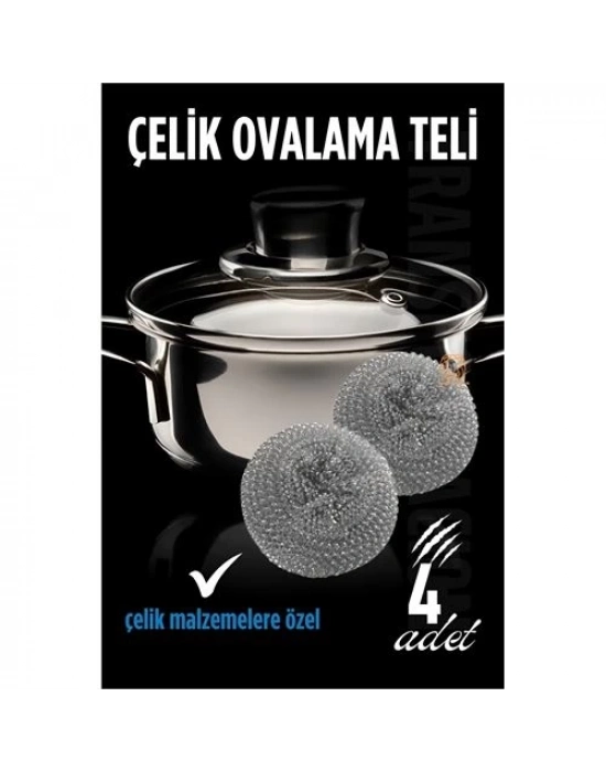 Transformacion Çelik Bulaşık Ovalama Teli 4 Adet 715602