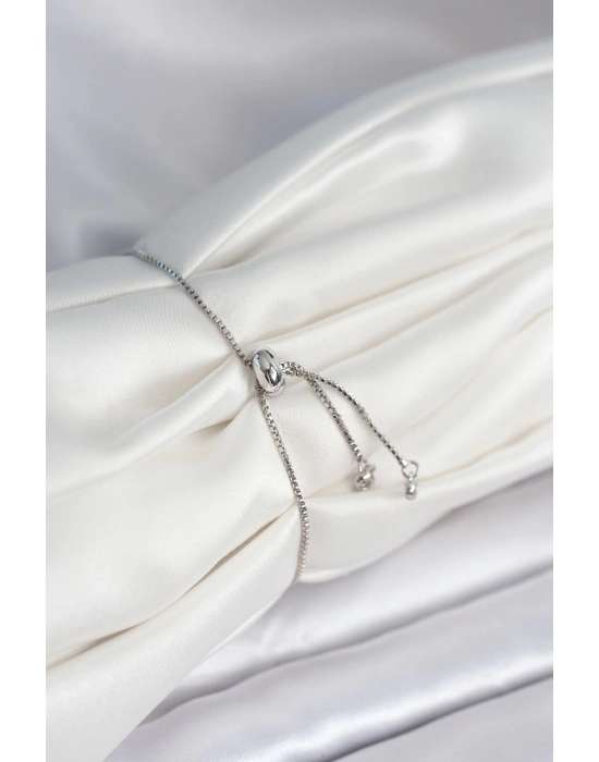 ® Çiçek Model Asansörlü Gümüş Renk Kadın Bileklik