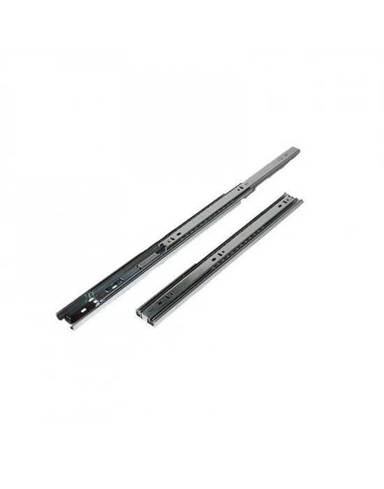 ® Çift Açılır 45 mm Teleskopik Bilyeli Çekmece Rayı 40 Cm