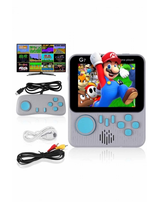 ® Çift Konsol 666 Adet Retro Oyun El Atarisi Taşınabilir 3.5 İnç Ekran