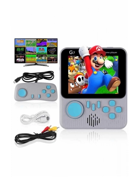 ® Çift Konsol 666 Adet Retro Oyun El Atarisi Taşınabilir 3.5 İnç Ekran