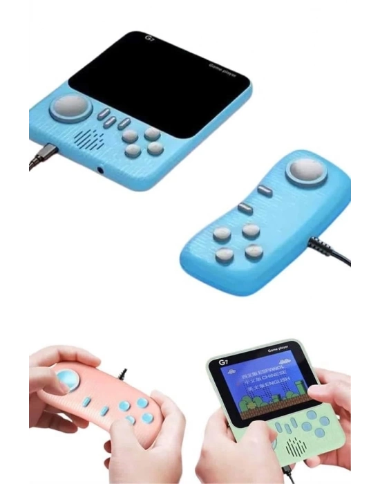 ® Çift Konsol 666 Adet Retro Oyun El Atarisi Taşınabilir 3.5 İnç Ekran