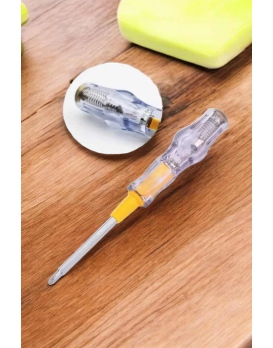 ® Çift Taraflı Elektrik Kontrol Kalemi Şeffaf Tornavida