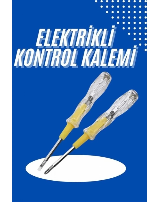 ® Çift Uçlu Kontrol Kalemi Elektrik Test Kalemi Şeffaf