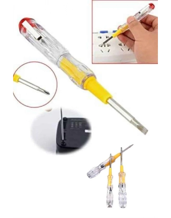 ® Çift Uçlu Kontrol Kalemi Elektrik Test Kalemi Şeffaf