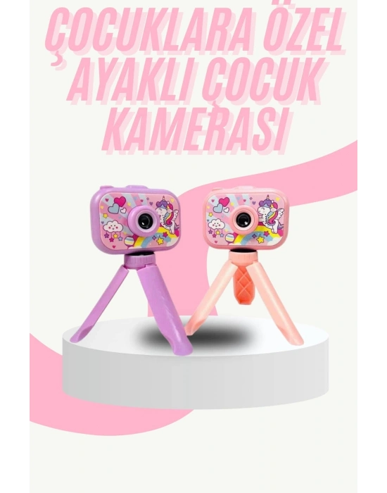 ® Çocuk Için Eğitici Video Kamera Ayaklı Mini Fotoğraf Makinesi