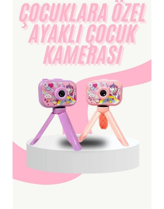 ® Çocuk Için Eğitici Video Kamera Ayaklı Mini Fotoğraf Makinesi
