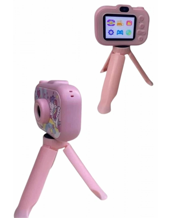 ® Çocuk Için Eğitici Video Kamera Ayaklı Mini Fotoğraf Makinesi