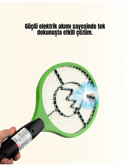 ® Çocuk ve Evcil Hayvan Dostu Elektrikli Sinek Raketi | Güvenli Kullanım