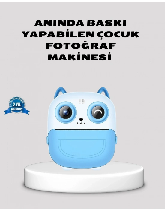 ® Çocuklar İçin Dijital Kamera Termal Yazıcı 48MP Çift Kamera 1300mAh Batarya