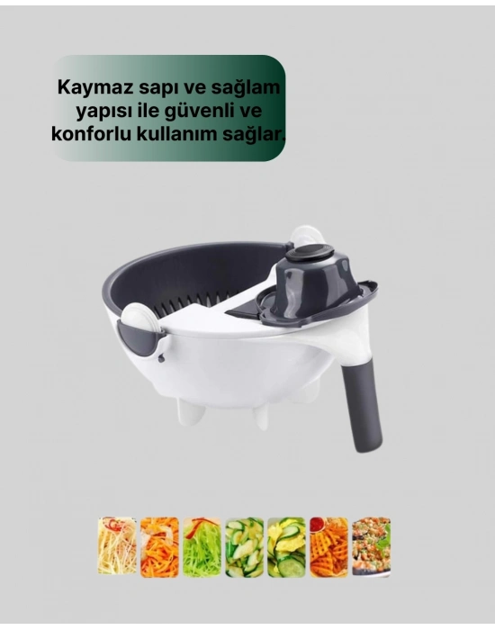 ® Çok Amaçlı Hazneli Sebze Rende Doğrayıcı ve Soyucu