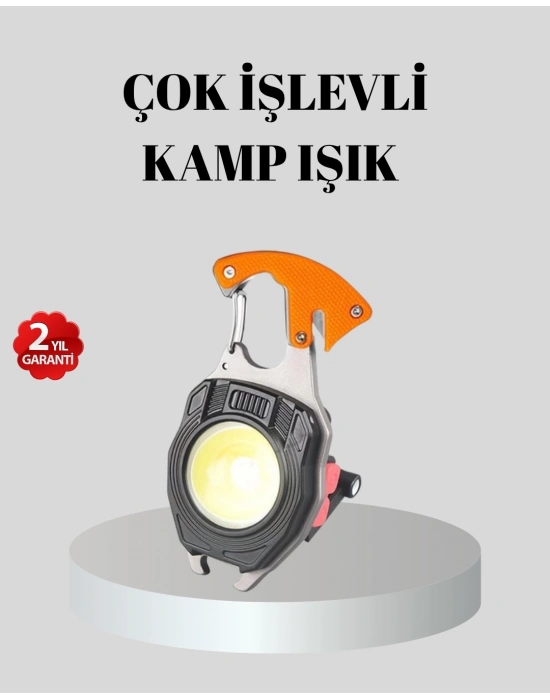 ® Çok Fonksiyonlu Anahtarlık Fener – Güçlü LED Işıklı, Şarjlı, Düdüklü ve Tornavidalı Mini El Feneri