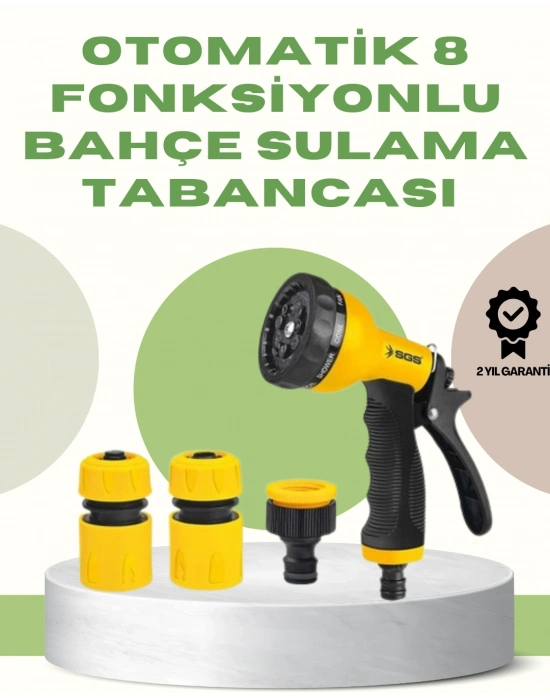 ® Çok Fonksiyonlu Bahçe Sulama Tabancası Ergonomik Basınçlı Sprey