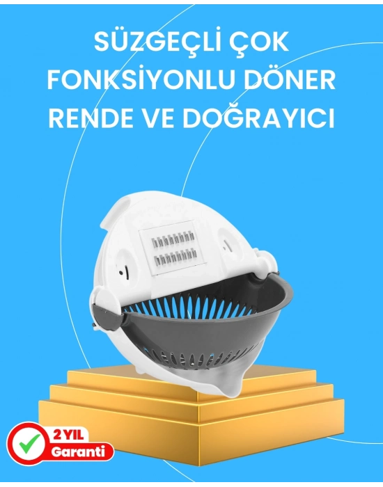 ® Çok Fonksiyonlu Dilimleyici ve Süzgeçli Mutfak Aparatı