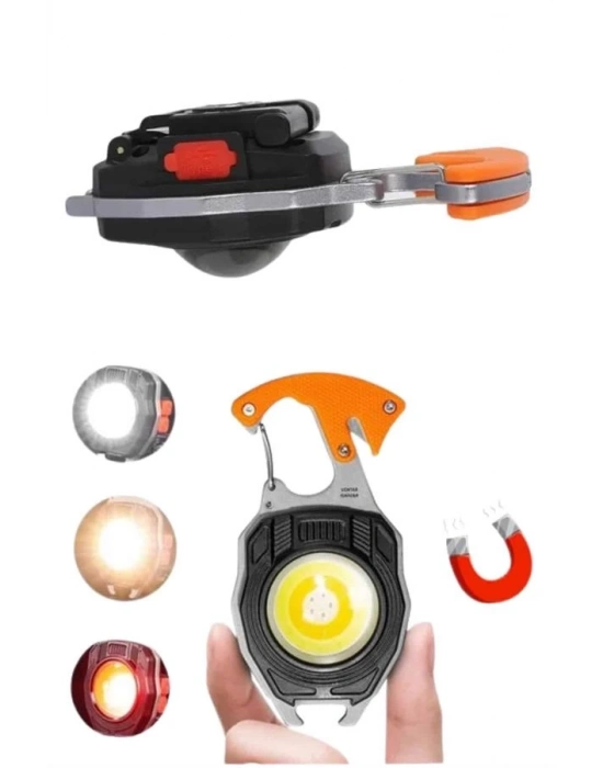 ® Çok İşlevli Acil Durum Işığı USB Şarjlı Cep Feneri 7 Farklı Mod