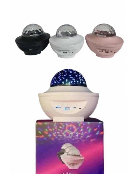 ® Çok Renkli Projektör Lamba Disko Topu Gece Lambası Kablosuz