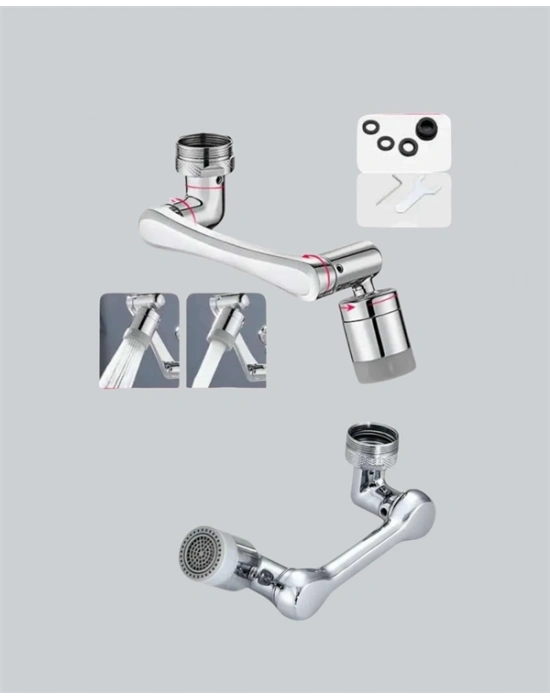 ® Çok Yönlü Dönebilen Musluk Başlığı 2 Fonksiyonlu Su Akışı