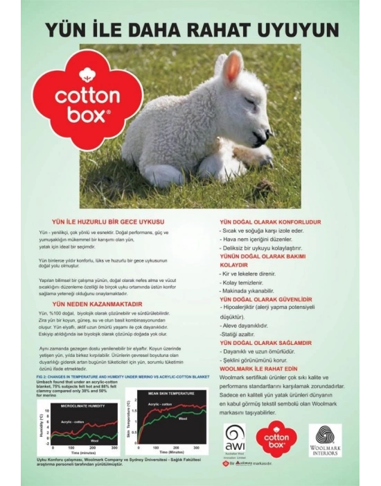 ®   Box Bebek Yün Yastık 35x45