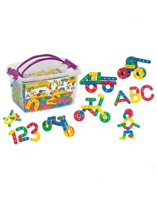 ® Click Clack Box Eğitici Şekiller 192 Parça