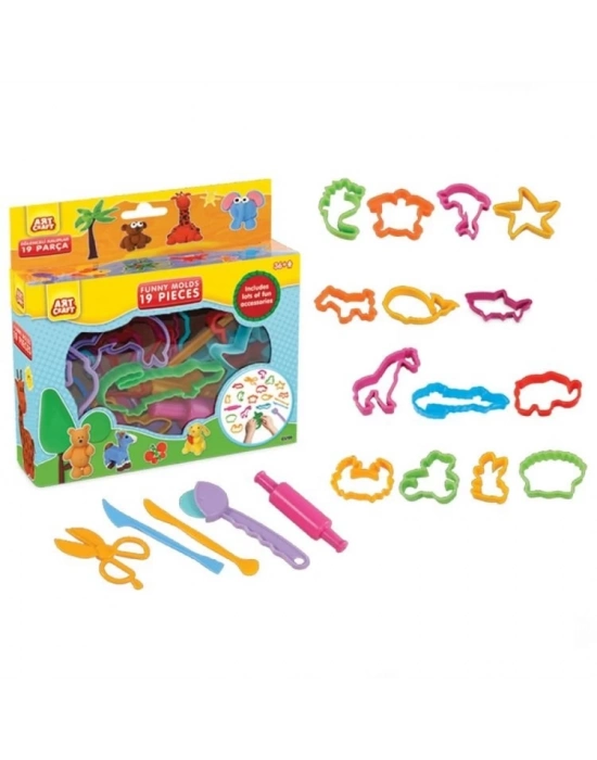 ® Art Craft Eğlenceli Kalıplar 19Parça