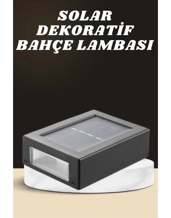 ® Dekoratif Duvar Lambası Solar Güneş Enerjili Bahçe Aydınlatması
